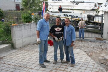 Our A-Team: Marco (Romanian), Mariano (Moroccan) and Mimmo (Sicilian)