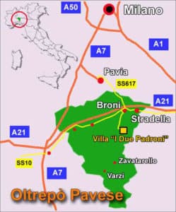 milan wine region location map